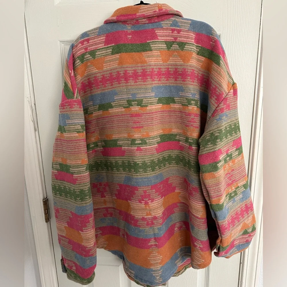 Colorful Aztec Shacket - Picture 2 of 2